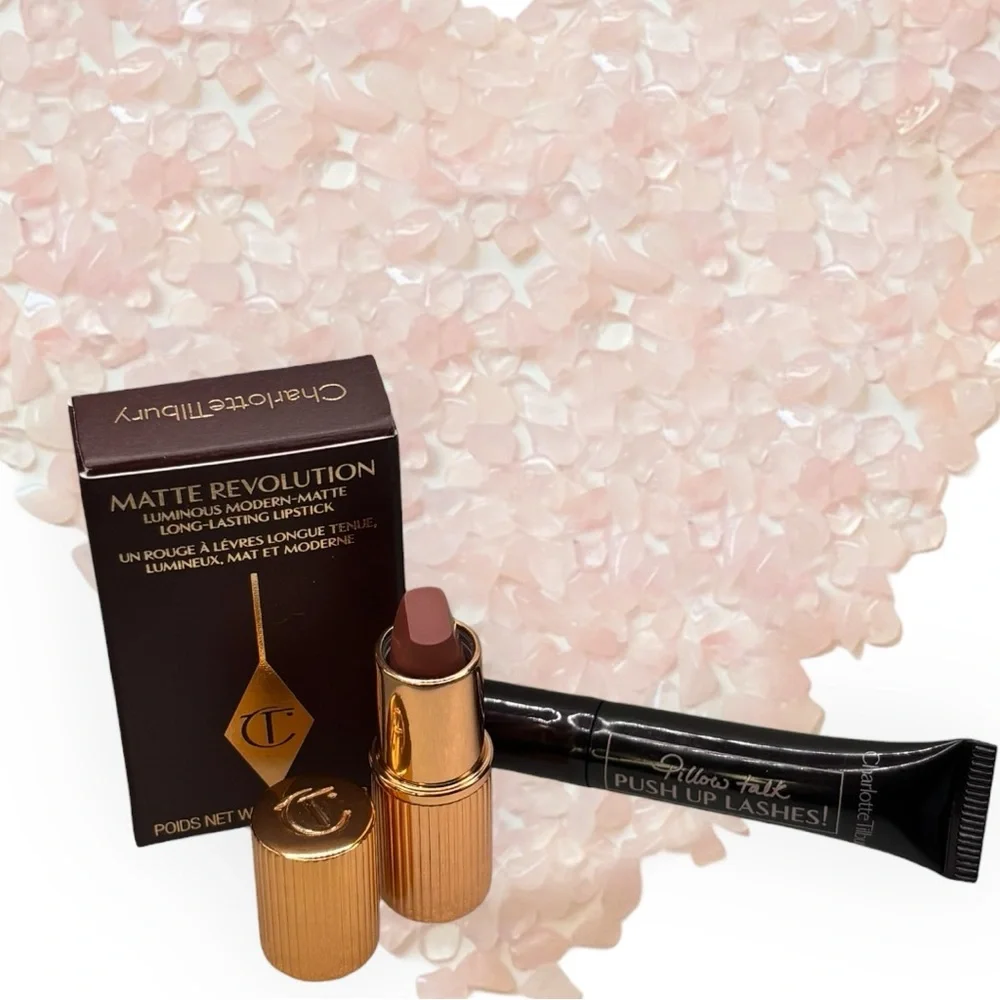 Matte Revolution PILLOW TALK Lipstick & Pillow Talk Push-up mascara set NIB
